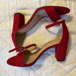 Red kelly & katie heels!! (size 8) worn once!!